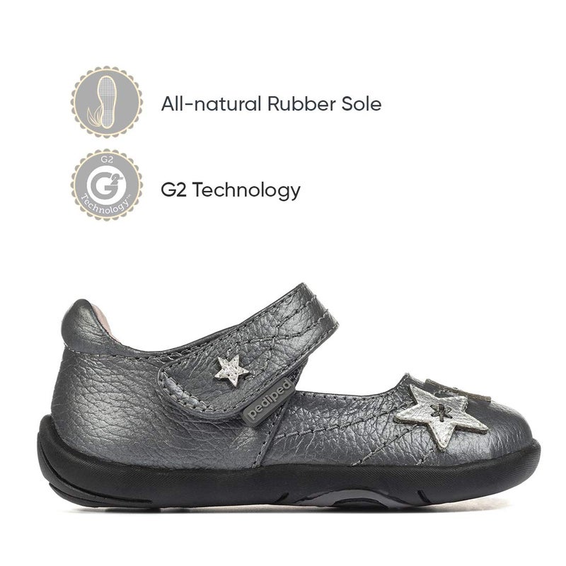 pediped Grip N Go Starlite Casual Mary Jane (Big Kid), Pewter, 20 EU (5 E US Big Kid) - Image 4